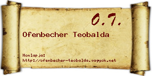 Ofenbecher Teobalda névjegykártya